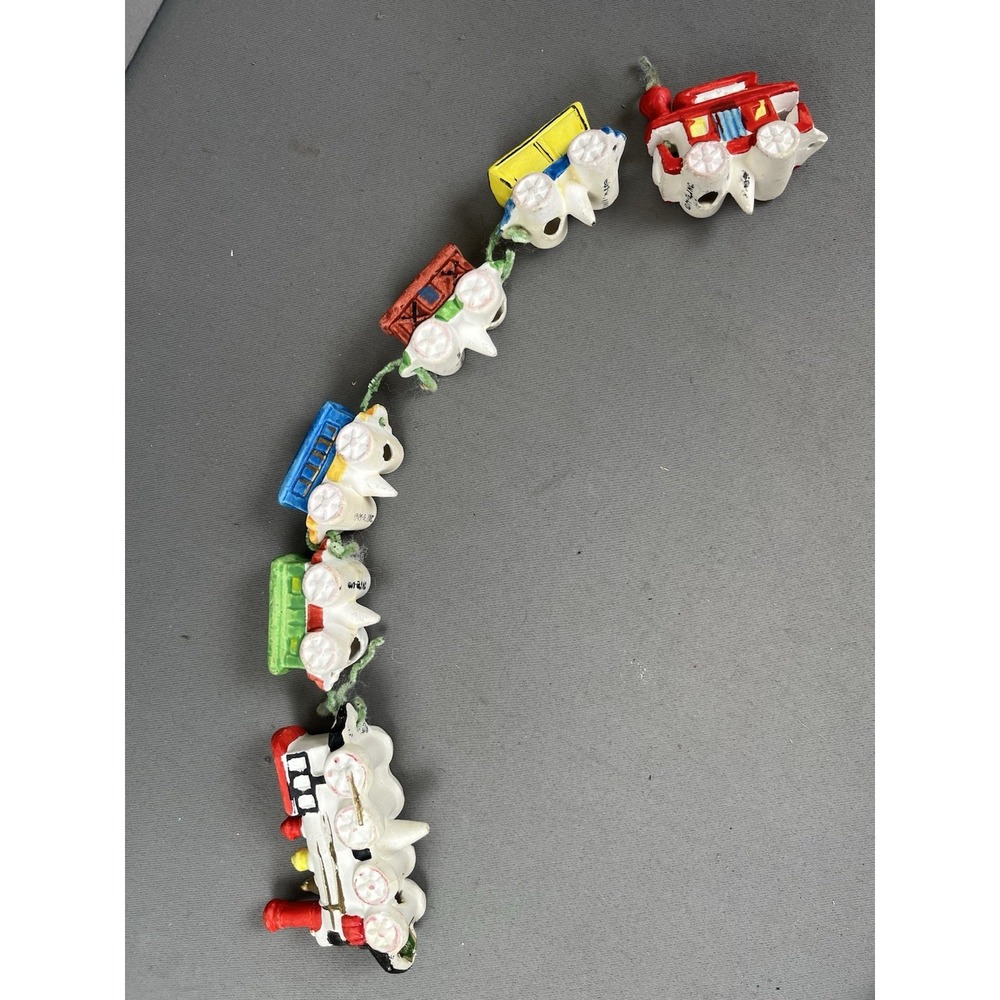 Vintage Birthday Cake Candle Holders Cho Cho Circus Train Ceramic MG Japan